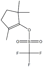 Trifluoromethanesulfonic acid 2,5,5-trimethyl-1-cyclopentenyl ester Structure