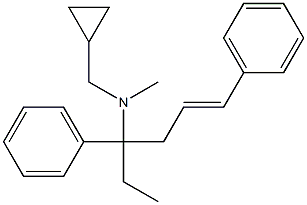  (+)-N-(Cyclopropylmethyl)-N-methyl-1,4-diphenyl-1-ethyl-3-buten-1-amine