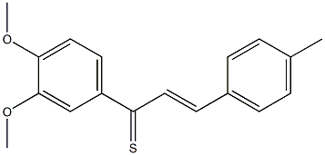 (E)-3',4'-Dimethoxy-4-methylthiochalcone Structure