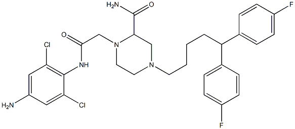 N-(4-Amino-2,6-dichlorophenyl)-2-[2-aminocarbonyl-4-[5,5-bis(4-fluorophenyl)pentyl]-1-piperazinyl]acetamide