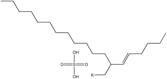 Sulfuric acid 2-(1-hexenyl)tetradecyl=potassium ester salt|