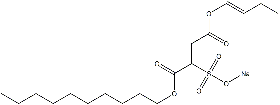 2-(Sodiosulfo)succinic acid 1-decyl 4-(1-butenyl) ester