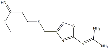 3-[[2-[(Diaminomethylene)amino]thiazol-4-yl]methylthio]propanimidic acid methyl ester