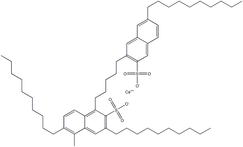 Bis(3,6-didecyl-2-naphthalenesulfonic acid)calcium salt Structure