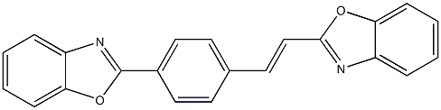 2-[(E)-4-(ベンゾオキサゾール-2-イル)スチリル]ベンゾオキサゾール 化学構造式