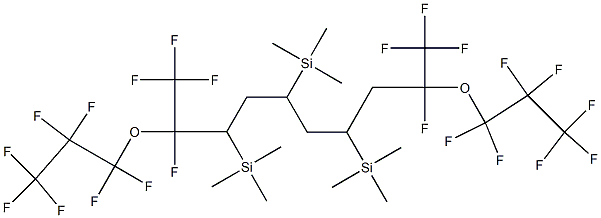 1,1,1,2,9,10,10,10-Octafluoro-3,5,7-tris(trimethylsilyl)-2,9-bis(heptafluoropropoxy)decane,,结构式