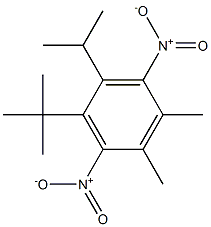 1-tert-ブチル-2-イソプロピル-4,5-ジメチル-3,6-ジニトロベンゼン 化学構造式