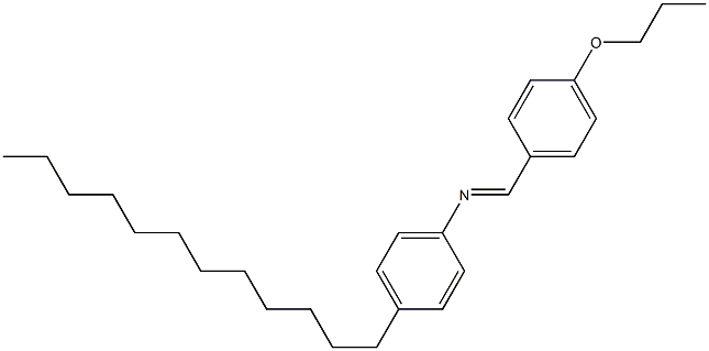 N-(4-プロポキシベンジリデン)-4-ドデシルアニリン 化学構造式