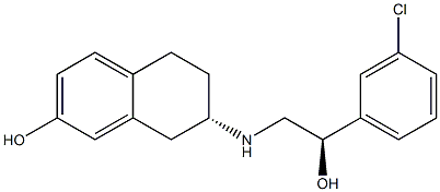 (7S)-5,6,7,8-Tetrahydro-7-[[(R)-2-hydroxy-2-(3-chlorophenyl)ethyl]amino]naphthalen-2-ol Structure