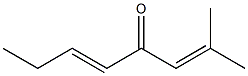 (E)-2-メチル-2,5-オクタジエン-4-オン 化学構造式