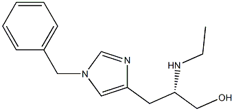 (2S)-3-(1-Benzyl-1H-imidazol-4-yl)-2-ethylamino-1-propanol Struktur