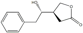 (S)-Dihydro-4-[(R)-1-hydroxy-2-phenylethyl]-2(3H)-furanone Struktur