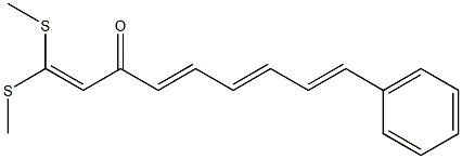 (4E,6E,8E)-9-[Phenyl]-1,1-bis(methylthio)-1,4,6,8-nonatetren-3-one
