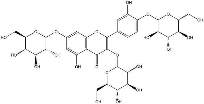 Quercetin 3,4',7-triglucoside Structure