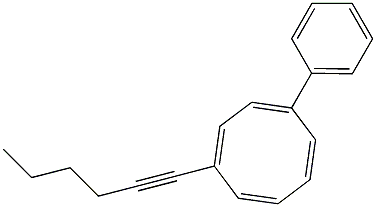 1-(1-Hexynyl)-4-phenylcycloocta-1,3,5,7-tetrene Structure