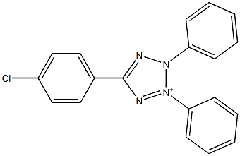 5-(p-Chlorophenyl)-2,3-diphenyl-2H-tetrazol-3-ium Structure