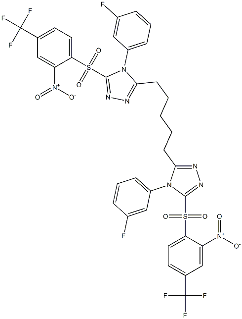 5,5'-(1,5-Pentanediyl)bis[4-(3-fluorophenyl)-3-(2-nitro-4-trifluoromethylphenylsulfonyl)-4H-1,2,4-triazole]