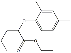 2-(2,4-Dimethylphenoxy)valeric acid ethyl ester Struktur