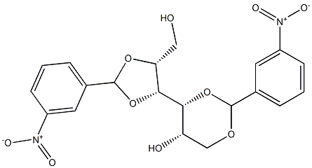 1-O,3-O:4-O,5-O-Bis(3-nitrobenzylidene)-D-glucitol Structure