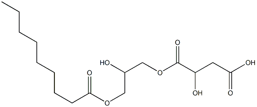 D-Malic acid hydrogen 1-(2-hydroxy-3-nonanoyloxypropyl) ester Structure