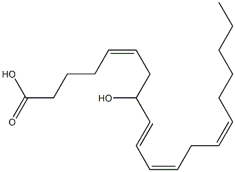 (5Z,9E,11Z,14Z)-8-Hydroxy-5,9,11,14-icosatetraenoic acid Struktur