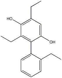 3,5-Diethyl-2-(2-ethylphenyl)benzene-1,4-diol Struktur