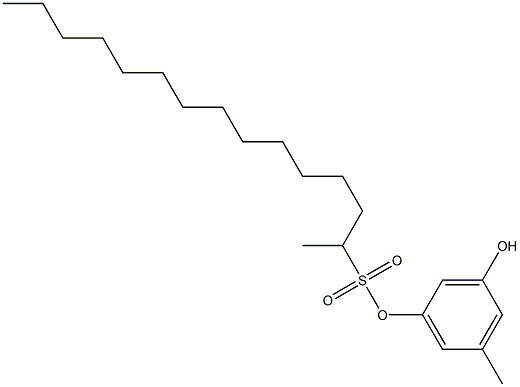 2-Pentadecanesulfonic acid 3-hydroxy-5-methylphenyl ester