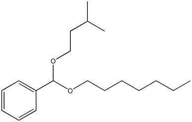 ベンズアルデヒドヘプチル3-メチルブチルアセタール 化学構造式
