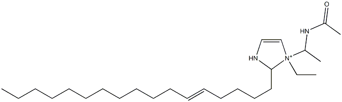 1-[1-(Acetylamino)ethyl]-1-ethyl-2-(5-heptadecenyl)-4-imidazoline-1-ium 结构式
