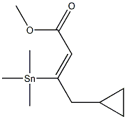 (Z)-3-(Trimethylstannyl)-4-cyclopropyl-2-butenoic acid methyl ester 结构式