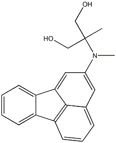 2-[(フルオランテン-2-イル)メチルアミノ]-2-メチル-1,3-プロパンジオール 化学構造式