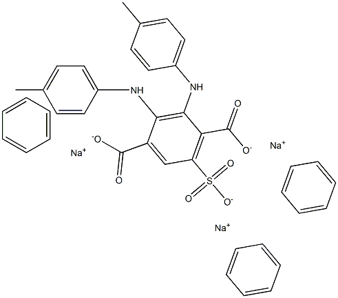 Benzenesulfiditoluidinoterephthalic acid sodium salt Struktur