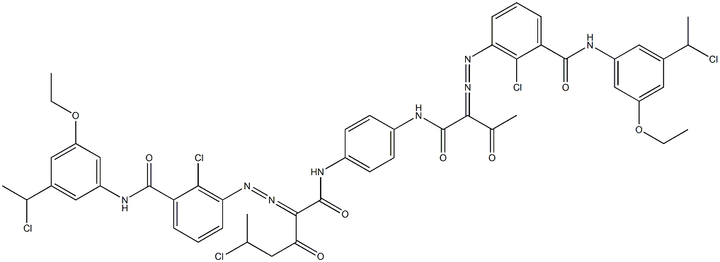  3,3'-[2-(1-Chloroethyl)-1,4-phenylenebis[iminocarbonyl(acetylmethylene)azo]]bis[N-[3-(1-chloroethyl)-5-ethoxyphenyl]-2-chlorobenzamide]