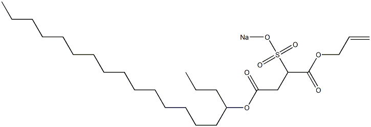2-(Sodiosulfo)succinic acid 4-nonadecyl 1-(2-propenyl) ester Structure