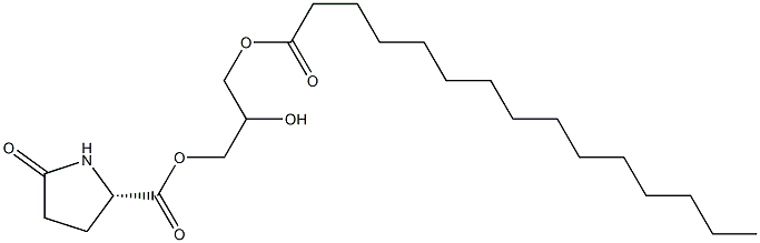 1-[(L-ピログルタモイル)オキシ]-2,3-プロパンジオール3-ペンタデカノアート 化学構造式