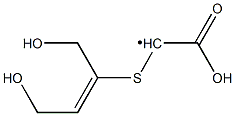 Carboxy[(1-hydroxymethyl-2-hydroxymethylethenyl)thio]methyl radical Structure