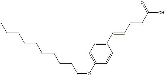 (2E,4E)-5-(p-Decyloxyphenyl)-2,4-pentadienoic acid Struktur
