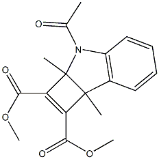 2a,7b-Dihydro-2a,7b-dimethyl-3-acetyl-3H-cyclobut[b]indole-1,2-dicarboxylic acid dimethyl ester Struktur