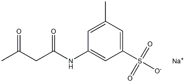 3-(Acetoacetylamino)-5-methylbenzenesulfonic acid sodium salt Structure