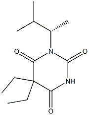 5,5-Diethyl-1-[(S)-1,2-dimethylpropyl]barbituric acid Struktur