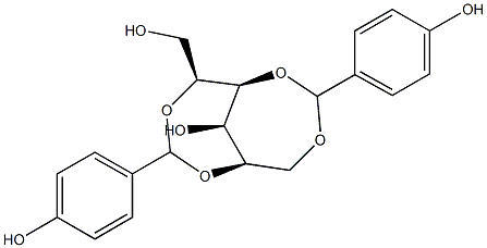 2-O,5-O:3-O,6-O-Bis(4-hydroxybenzylidene)-D-glucitol Structure