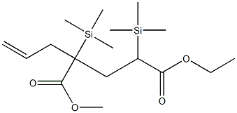2-Allyl-2,4-bis(trimethylsilyl)pentanedioic acid 1-methyl 5-ethyl ester