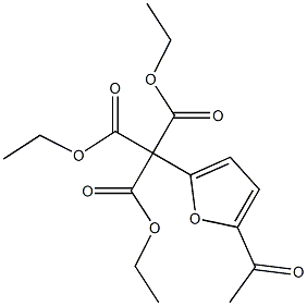 5-アセチルフラン-2-イルメタントリカルボン酸トリエチル 化学構造式