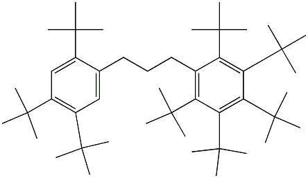 1-(ペンタ-tert-ブチルフェニル)-3-(2,4,5-トリ-tert-ブチルフェニル)プロパン 化学構造式