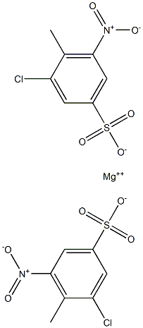 Bis(3-chloro-4-methyl-5-nitrobenzenesulfonic acid)magnesium salt Structure