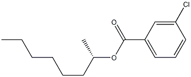 (+)-m-Chlorobenzoic acid (S)-1-methylheptyl ester Structure