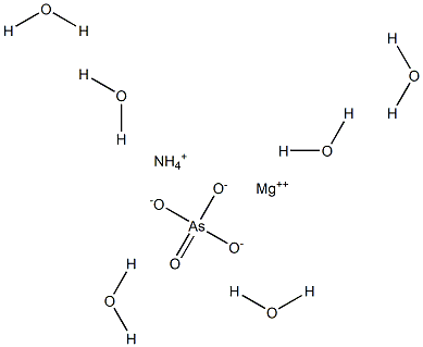 ひ酸アンモニウムマグネシウム六水和物 化学構造式