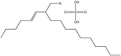 Sulfuric acid 2-(1-hexenyl)dodecyl=potassium ester salt