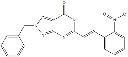 6-(o-Nitrostyryl)-2-benzyl-2H-pyrazolo[3,4-d]pyrimidin-4(5H)-one