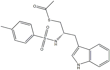 3-[(2S)-2-(4-Methylphenylsulfonylamino)-3-acetylthiopropyl]-1H-indole Structure